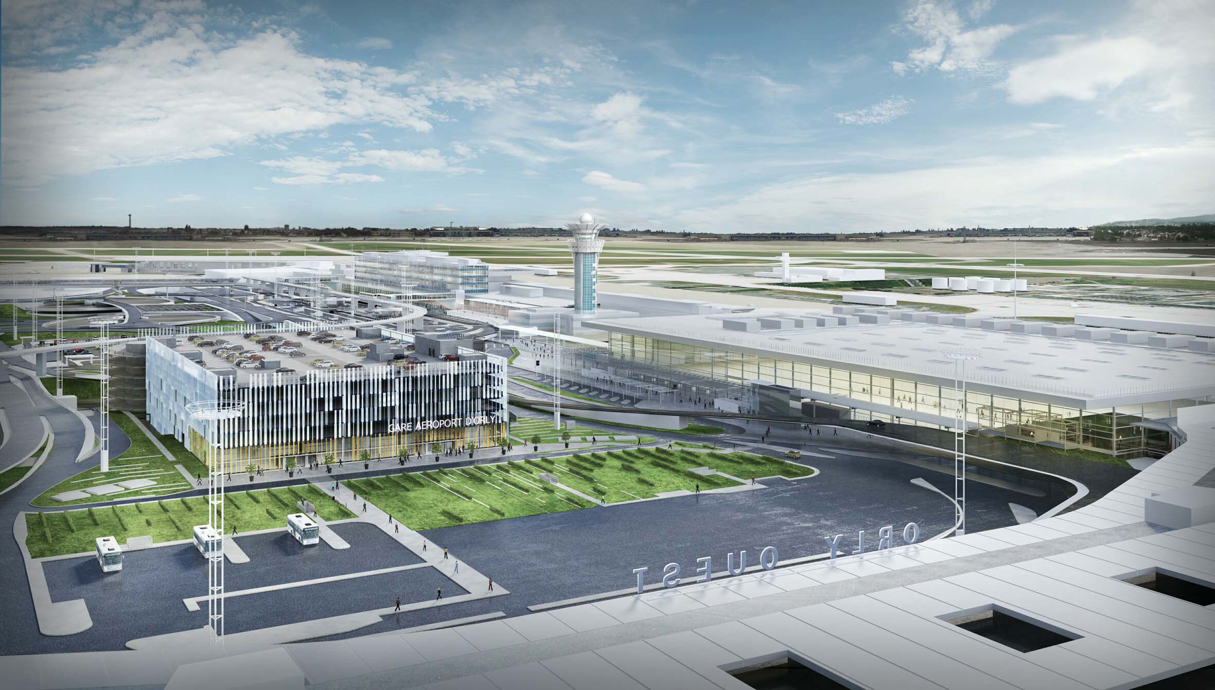 Perspective de la future gare Aéroport d'Orly, intérieure