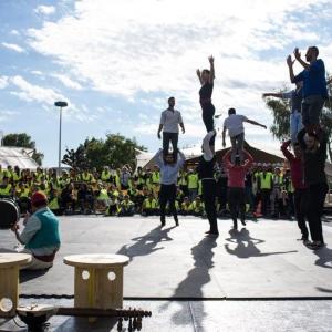 Performance du Groupe Acrobatique de Tanger pendant le KM4 