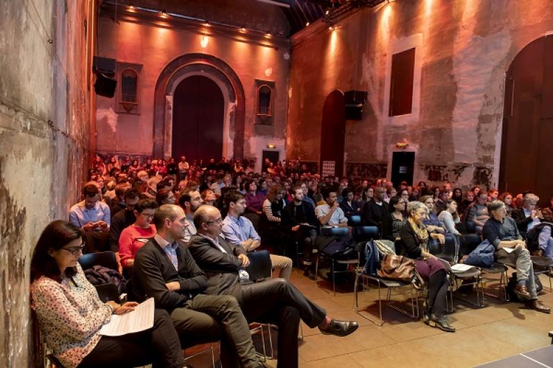 Le public de la conférence sur les piétons du Grand Paris à la Maison de l’Architecture en Île-de-France